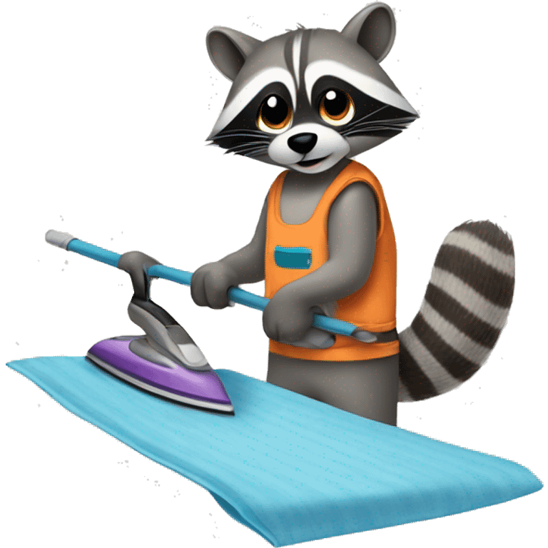 racoon ironing emoji