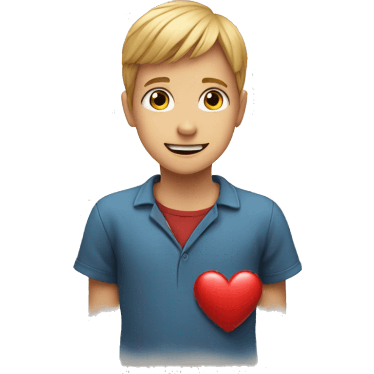 heart with boy in the middle of the hear emoji