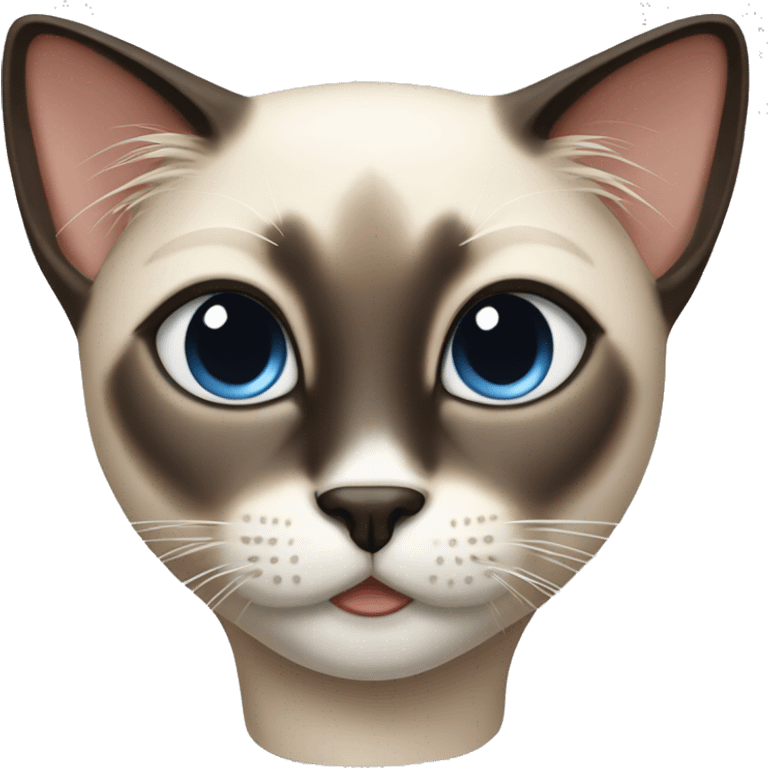 face of a siamese cat  emoji