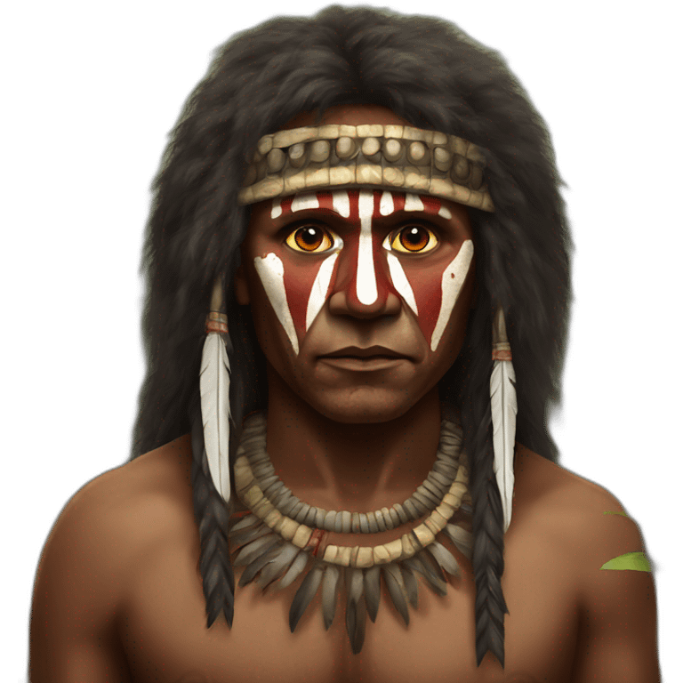 aborigine in war paint emoji