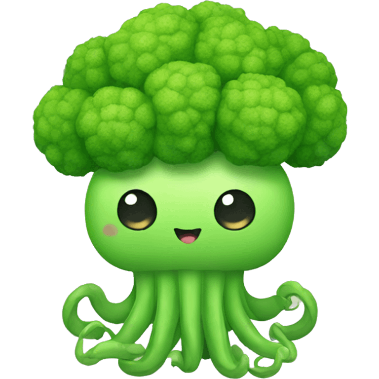 Kawaii broccoli octopus emoji