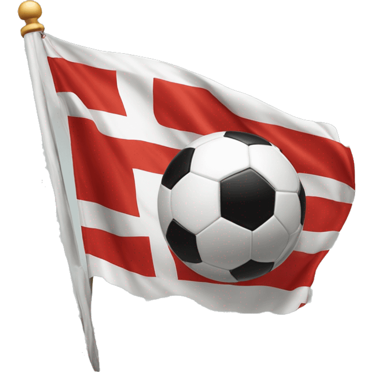 St George’s flag with a soccer ball emoji