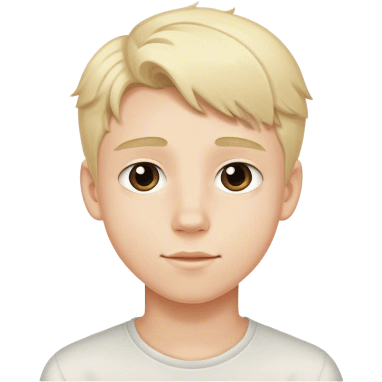 A cute white blonde teen boy emoji