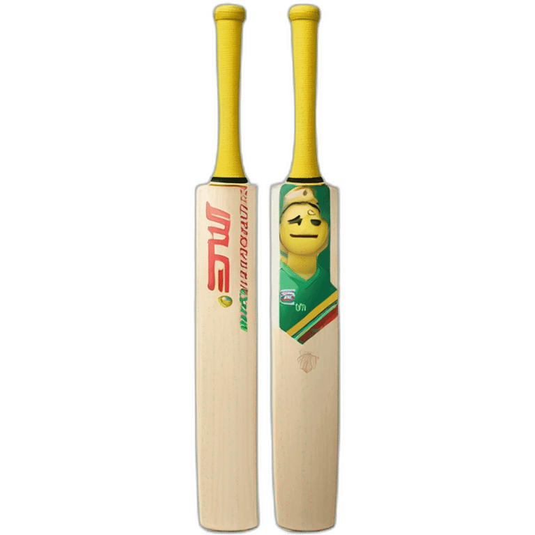 Cricket bat with Shubman written on it emoji