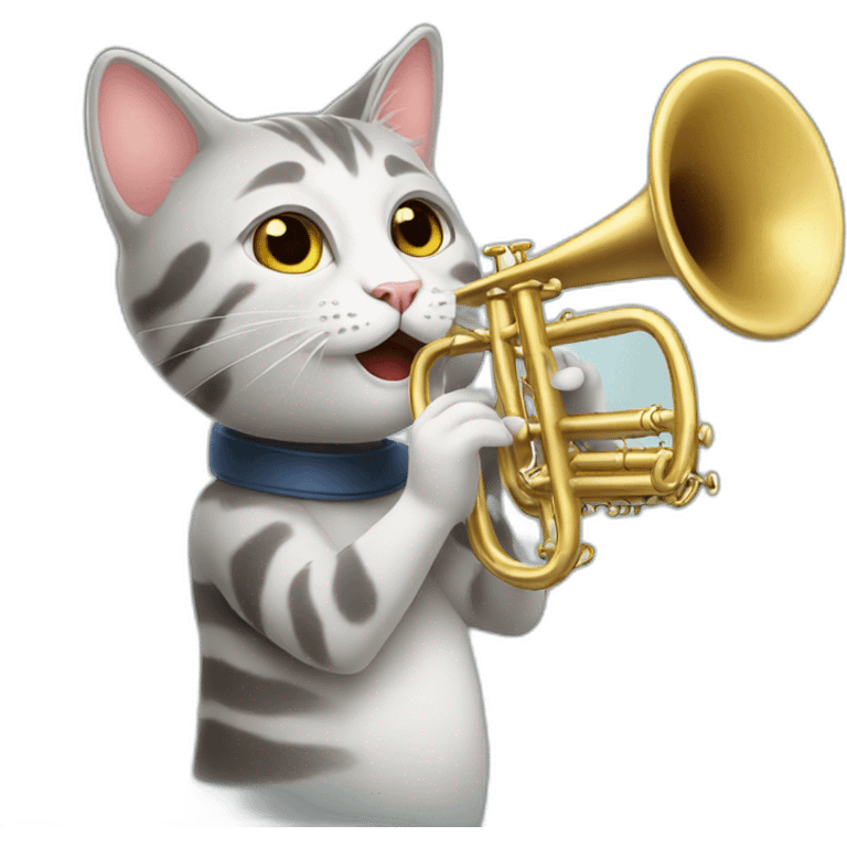 A cat that plays the trumpet emoji