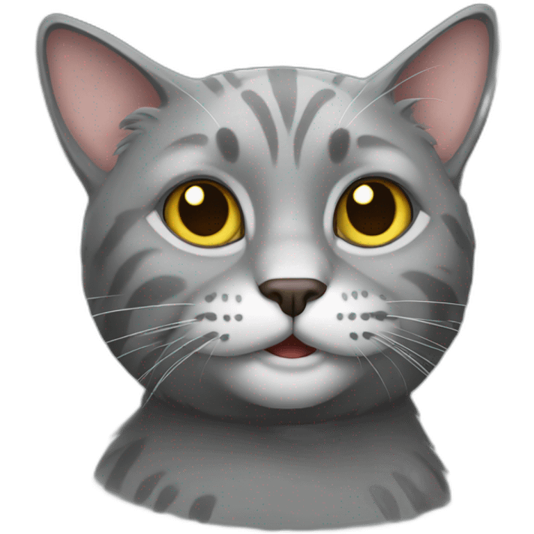 old gray cat emoji