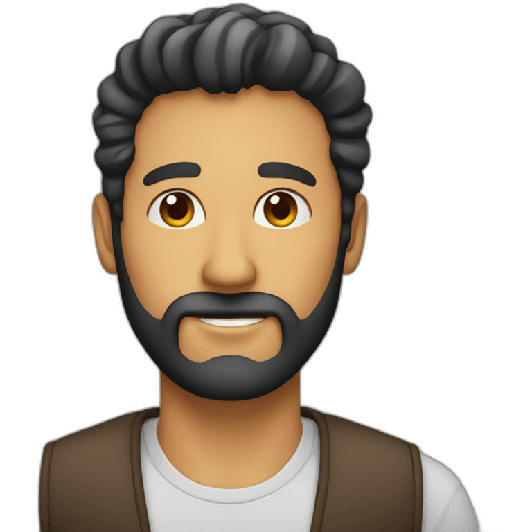 Hombre con barba emoji