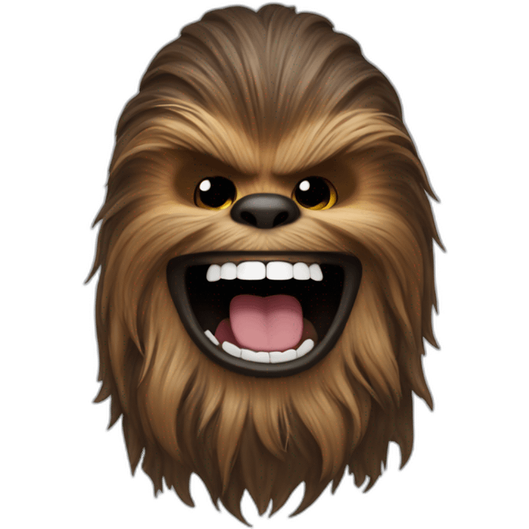 Chewbacca laughing emoji