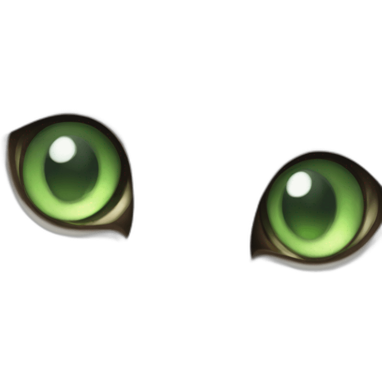 white shocked cat with big soft green eyes emoji