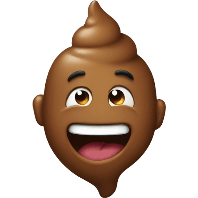 Mischievous poop emoji