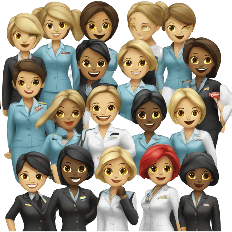 Flight attendants  emoji