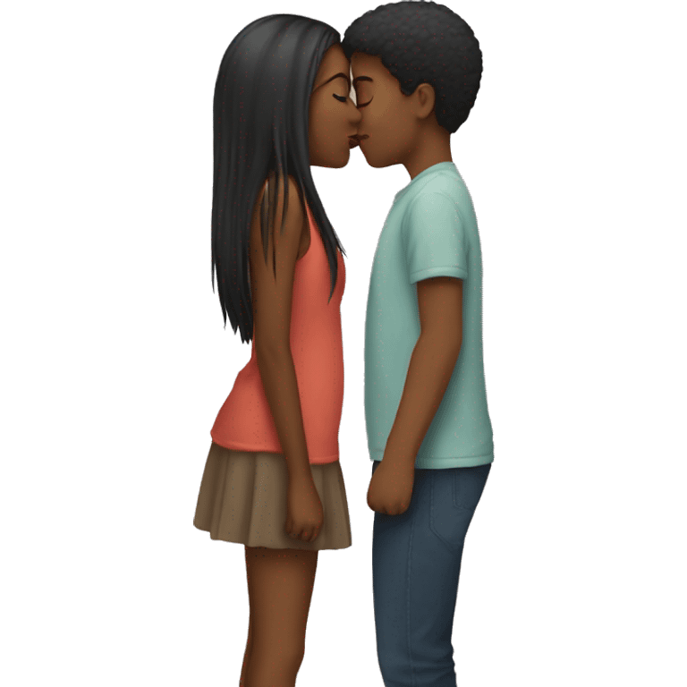 girl kiss boy emoji