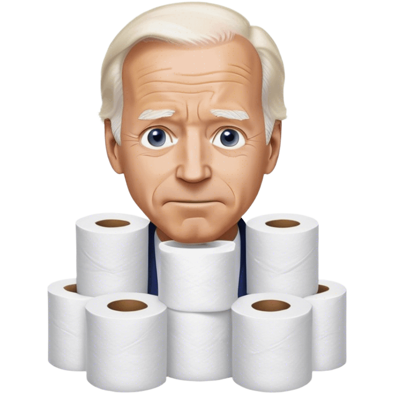 Joe Biden in toilet paper emoji