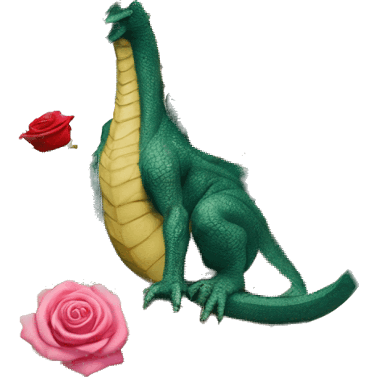 king ghidorah holding rose emoji