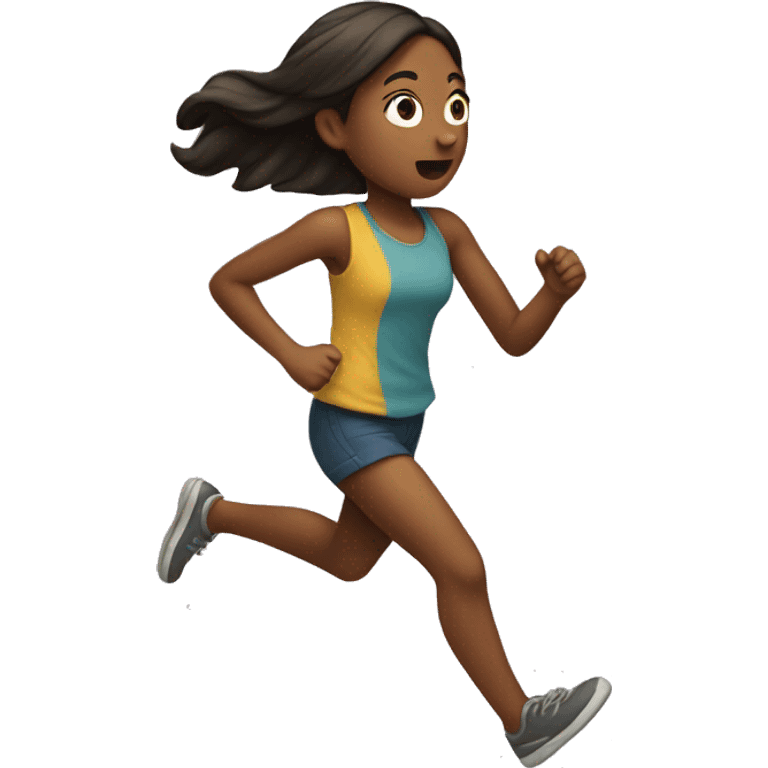 A girl running away from someone  emoji