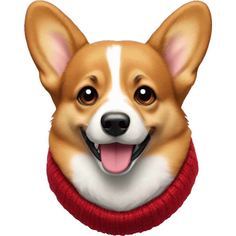 corgi with a red sweater emoji