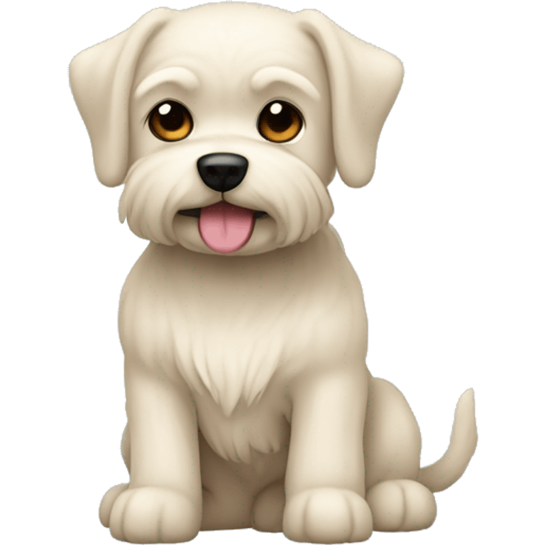 The maltipu dog is light beige in color emoji