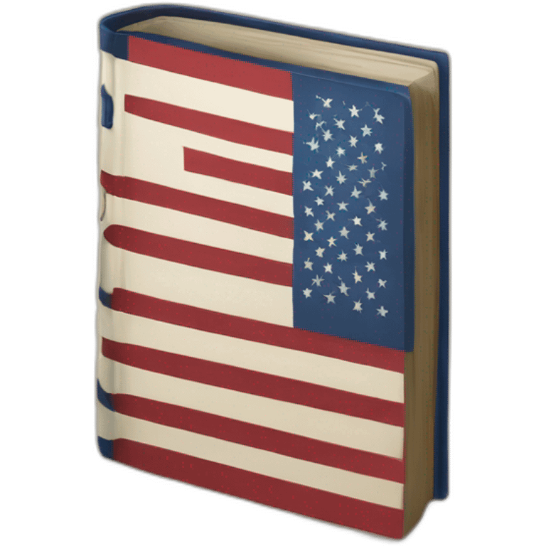 book with american flag cover emoji