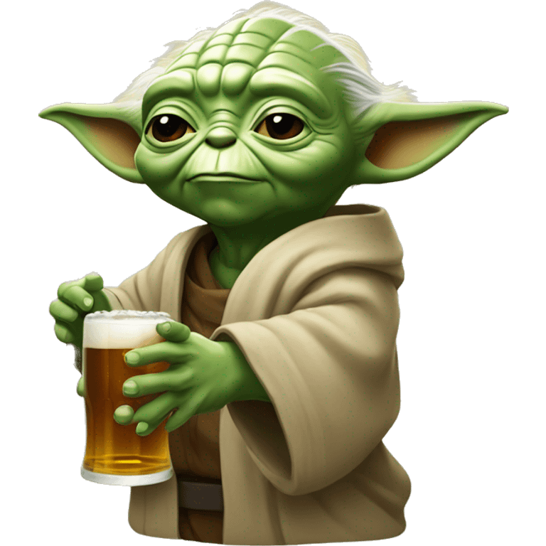 Yoda qui boit une bière  emoji