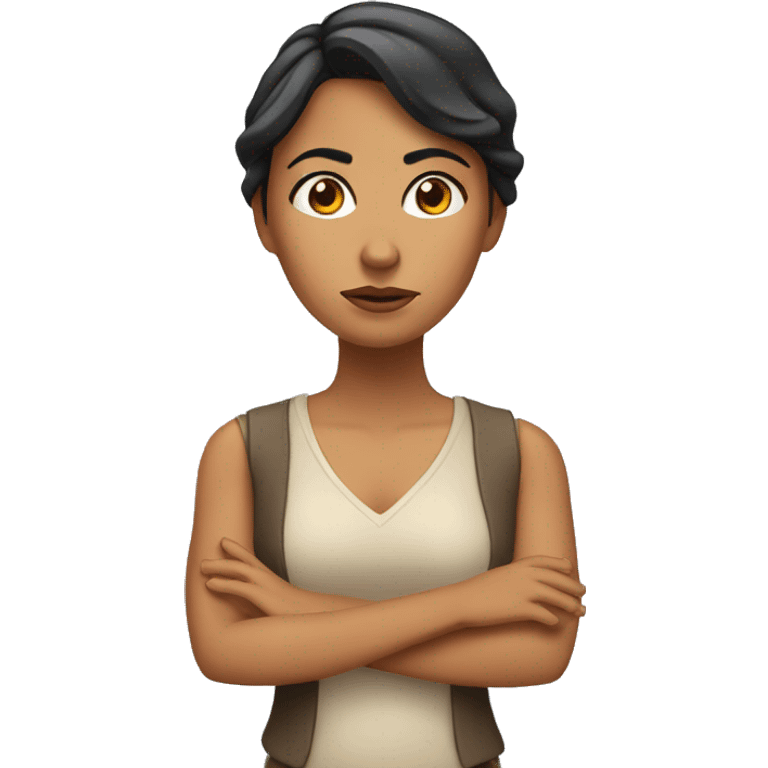 hispanic woman looking disappointed emoji