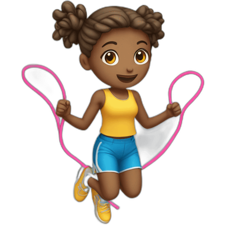 Girl jump roping emoji