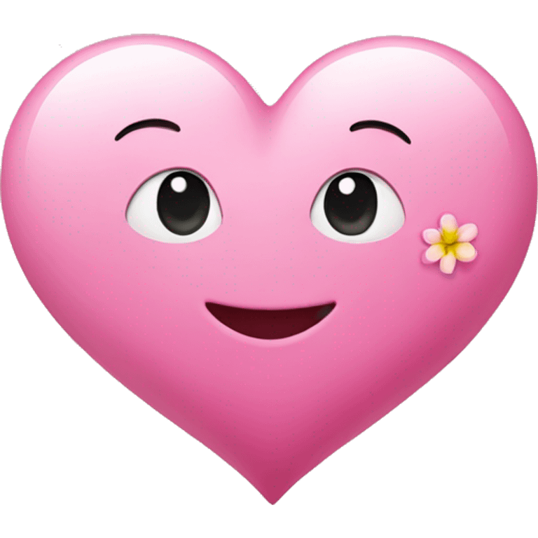 Pink heart with flower  emoji