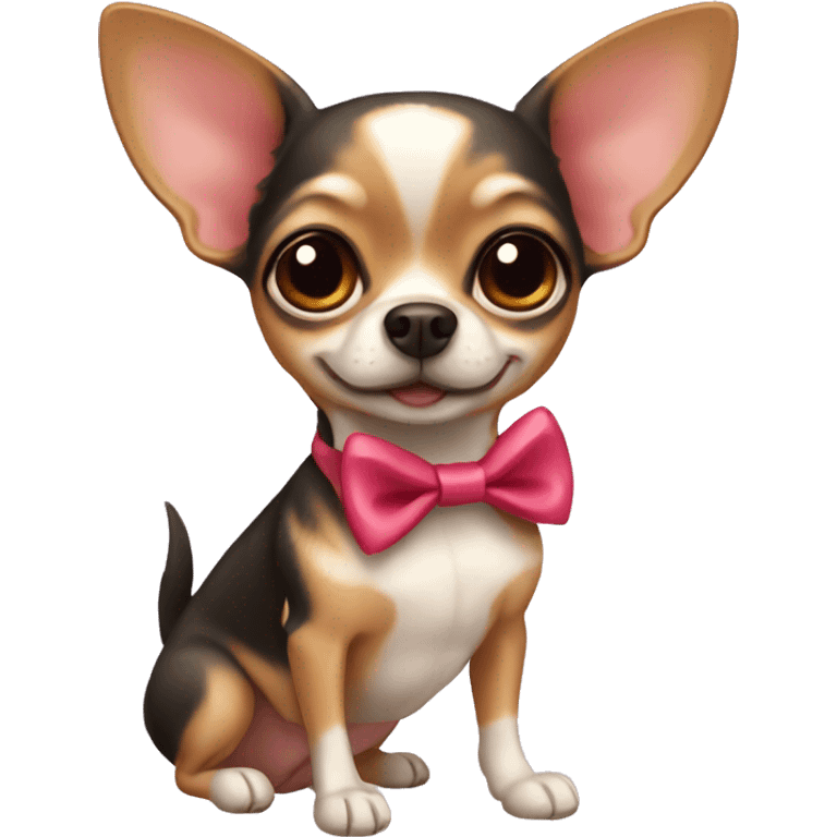 Chihuahua with bow emoji