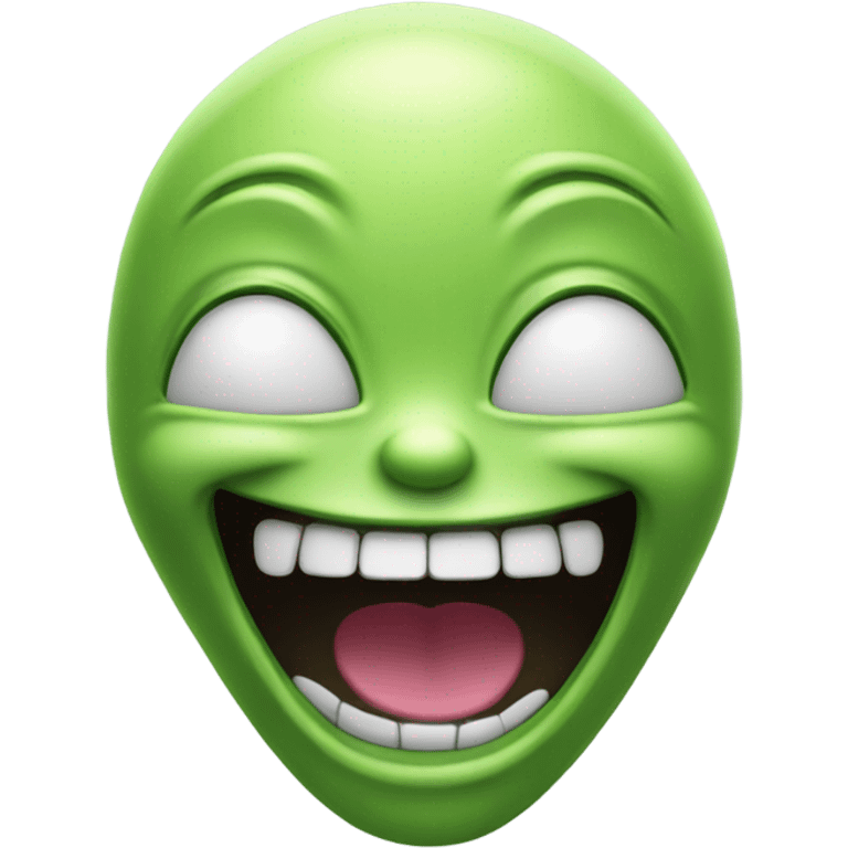 An alien laughing emoji