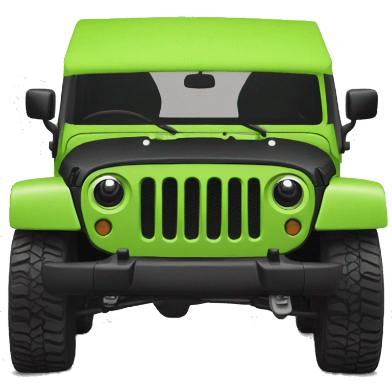 a jeep lime green color emoji