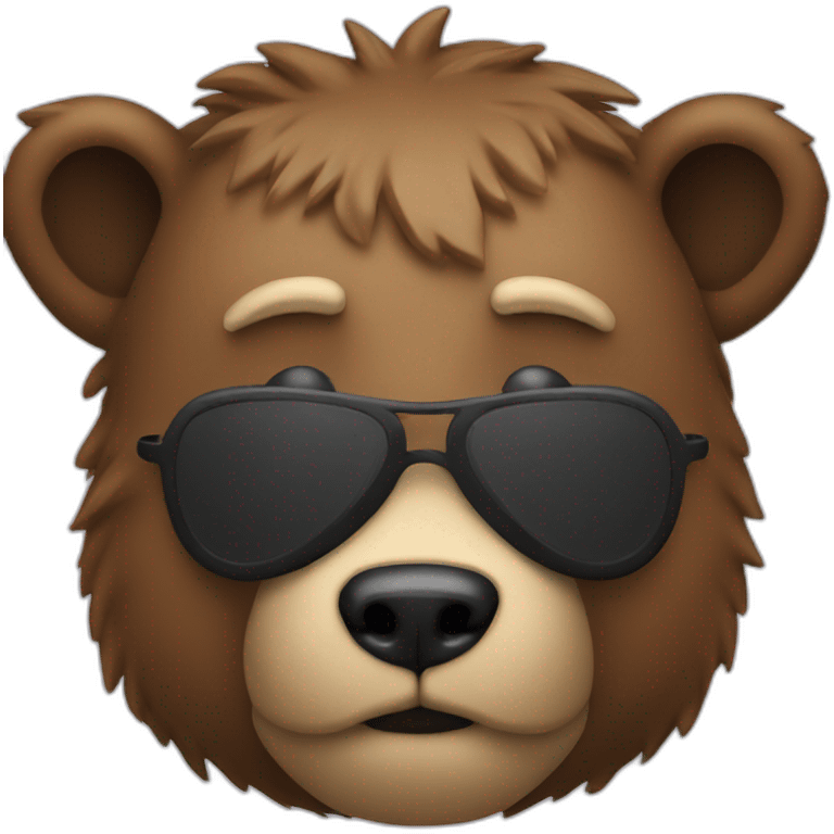 Bear with full leather mask emoji