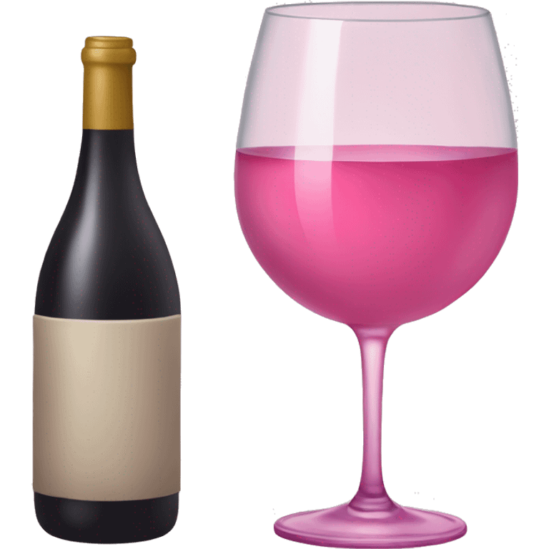 pink glass of wine  emoji