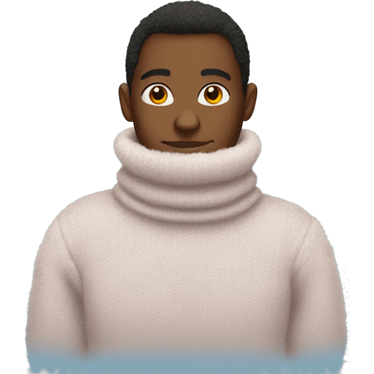 Fluffy turtleneck sweater  emoji