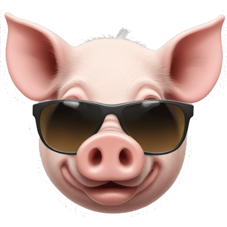 Pig in sunglasses  emoji