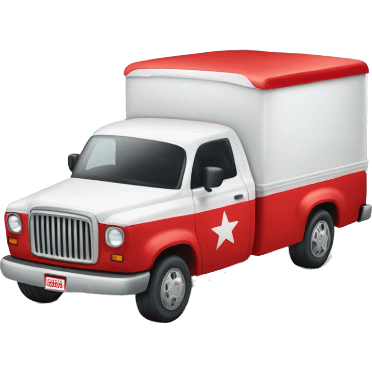 white pick up truck that says star line tours in red ink emoji