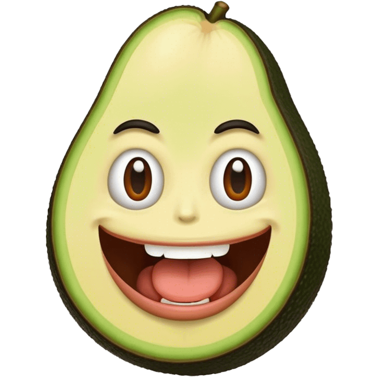 Aguacate con labios grandes emoji