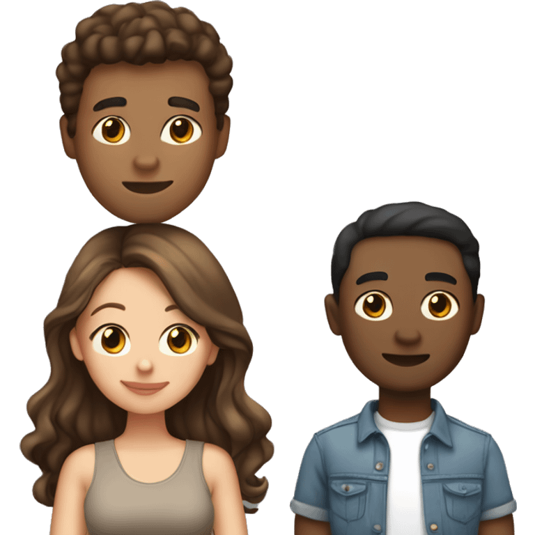 boyfriend girlfriend kissing, boyfriend has light skin and light brown hair, girl has dark brown hair and light skin emoji