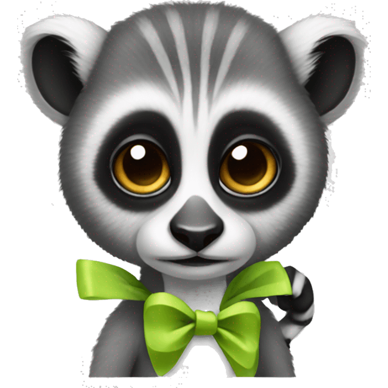 Lemur with a bow emoji