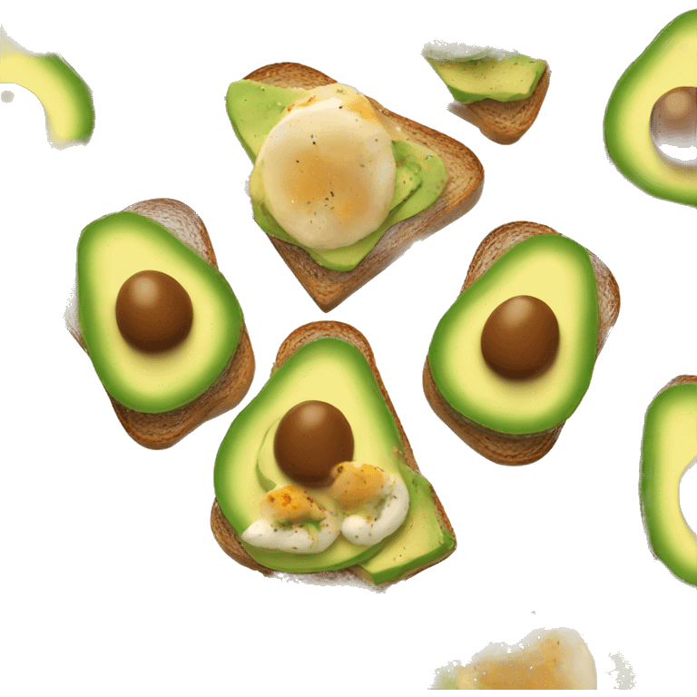 Avocado toast with everything bagel seasoning  emoji