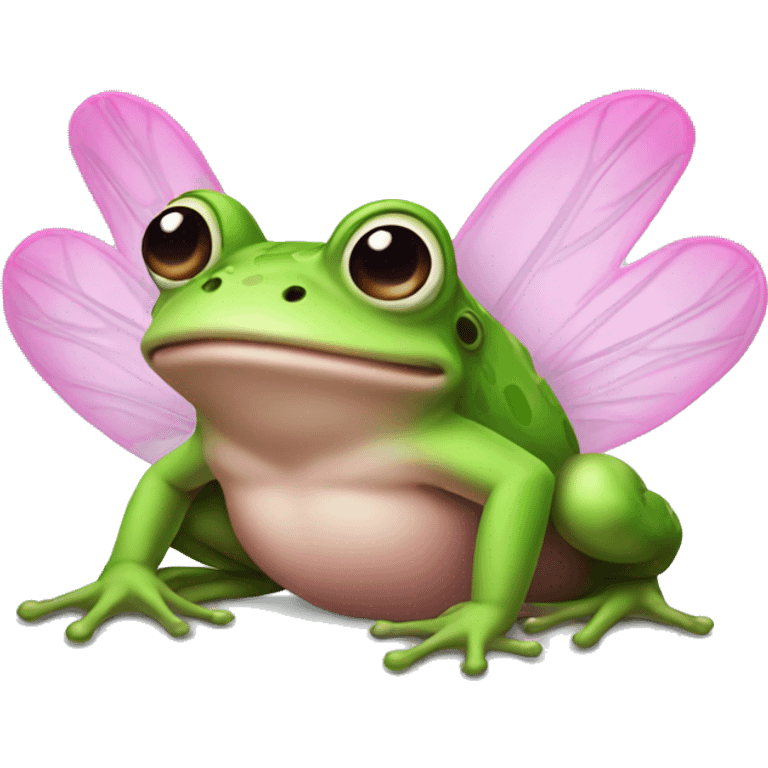 frog with pink wings emoji