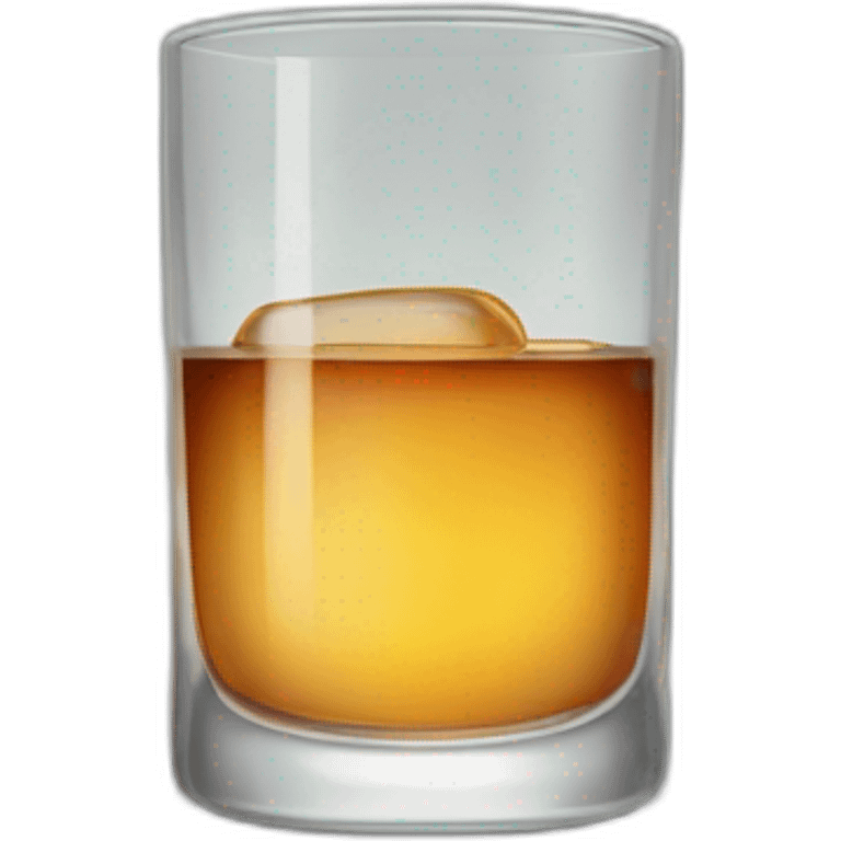 whiskey glass half full says LURK emoji