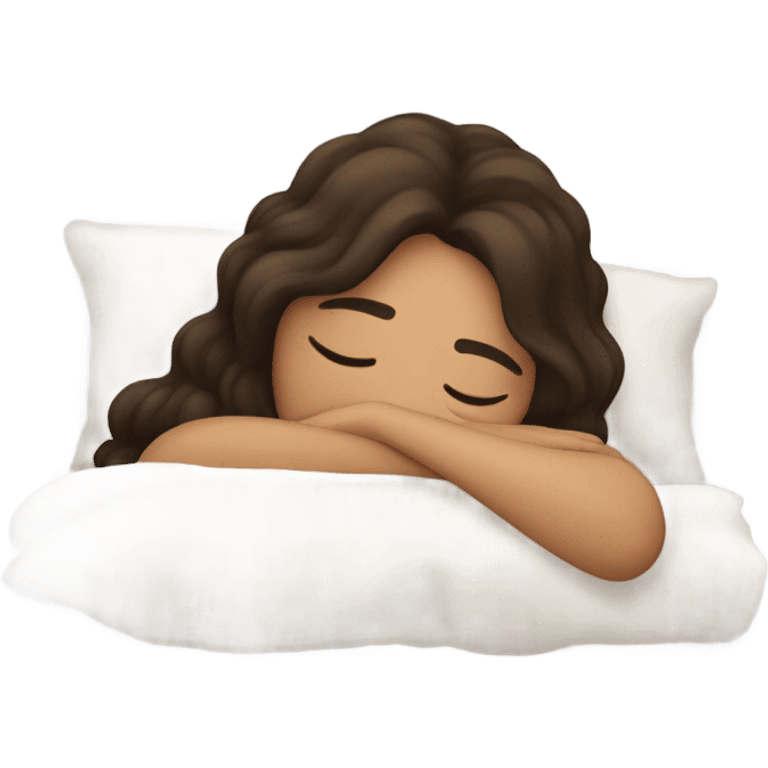 brunette sleeping emoji