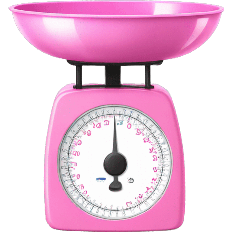 Realistic kitchen scale pink  emoji