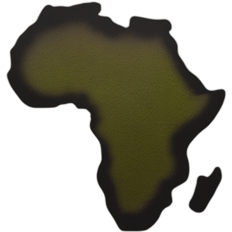 le continent africain de couleur noire emoji