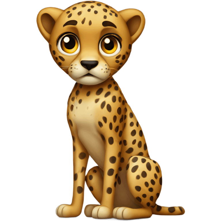 cheetah anxiety attack emoji