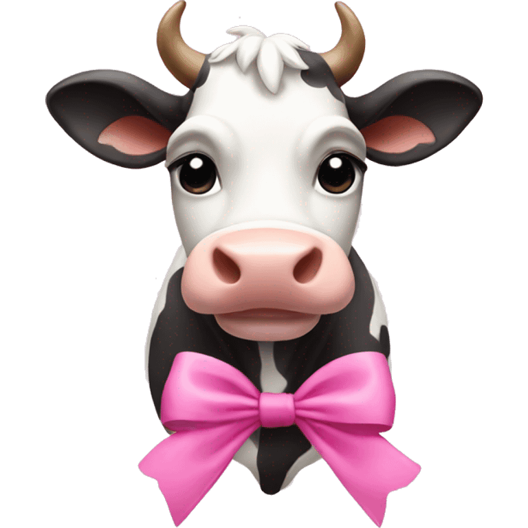 cow with pink bow  emoji