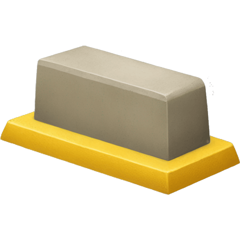 Yellow concrete parking curb emoji