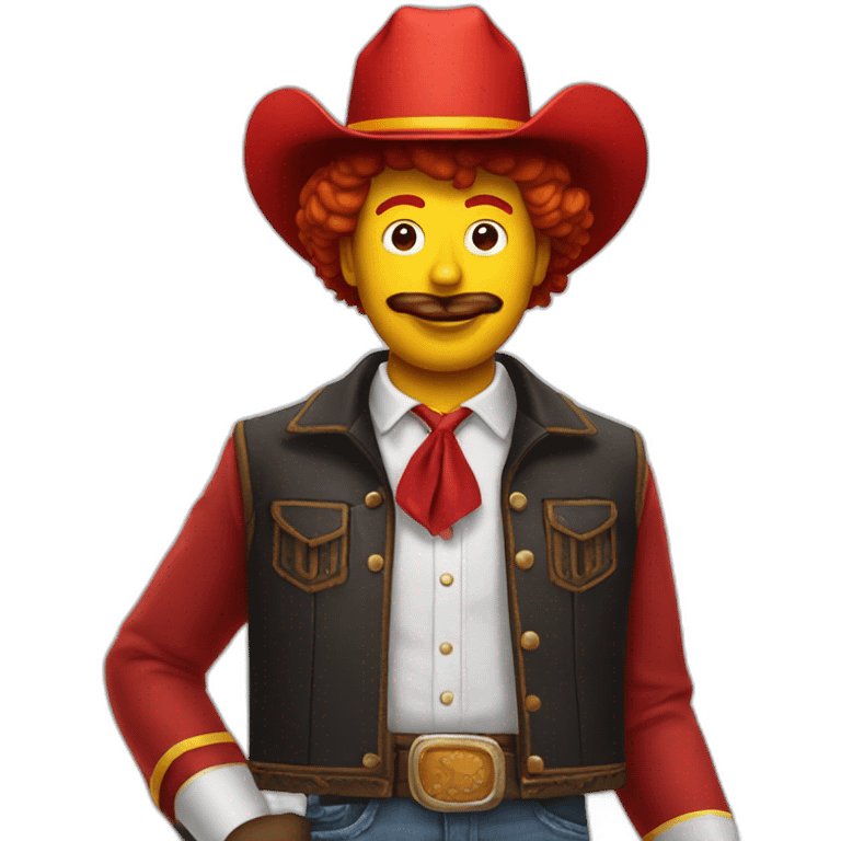 cowboy ronald mcdonald emoji