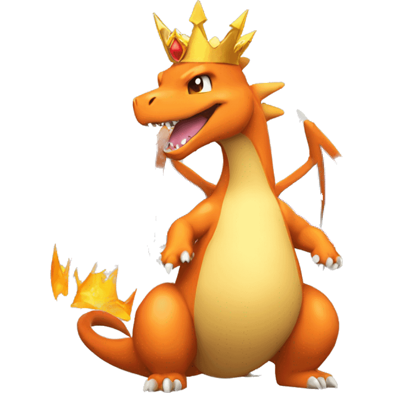 Charizard with a crown emoji