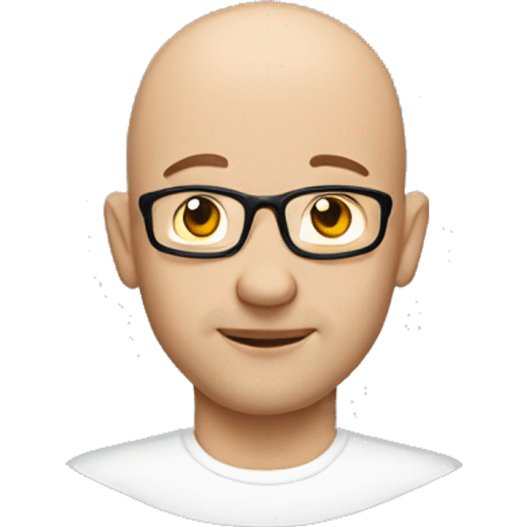 bald man in white shirt emoji