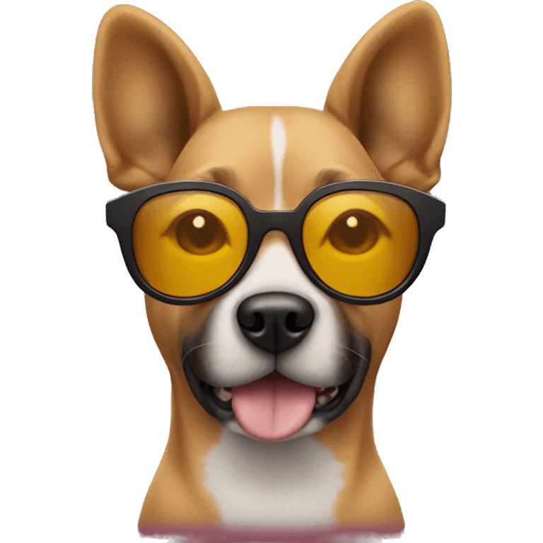 Dog wearing sunglasses emoji